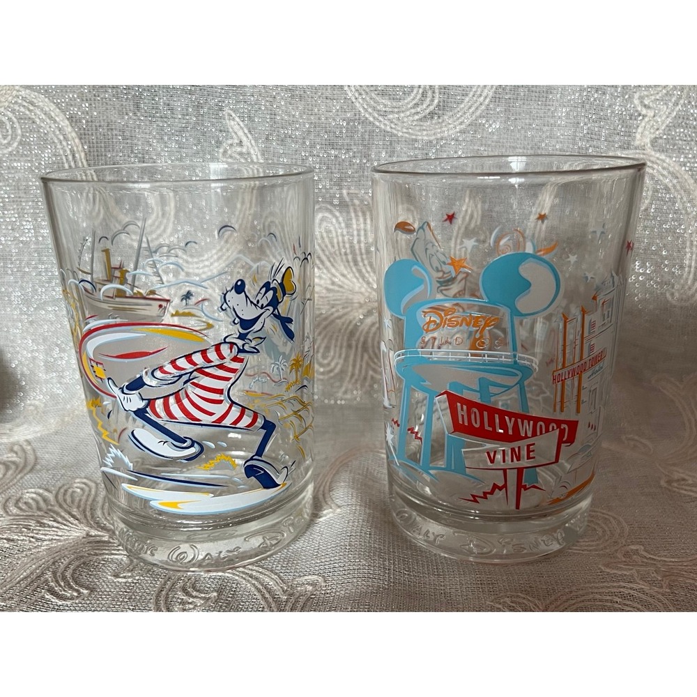 Two Walt Disney World 25th Anniversary 100 years of Magic Glasses